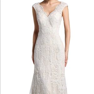 Ivory and Cream Lace Boho Wedding Dress
